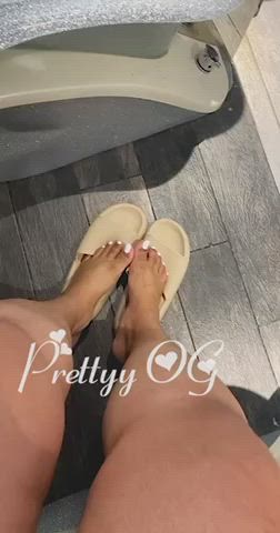White toes and sandals