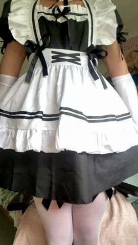 cock cosplay costume femboy girl dick maid trans clip