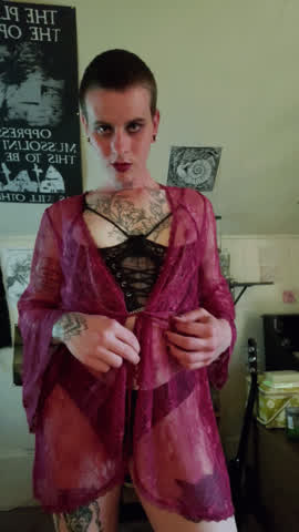 bdsm lingerie mtf tattoo trans trans woman femboys trans-girls clip