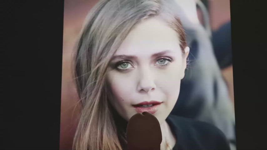 celebrity cum cumshot elizabeth olsen facial jerk off male masturbation tribute clip