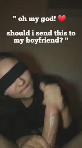 blindfolded blowjob cheating clip