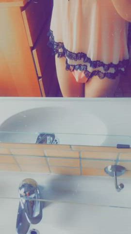 Curious what my girlfriend would say if she saw me now 🙈 Kik / sissyjuliaa