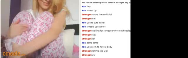 omegle blonde with great tits