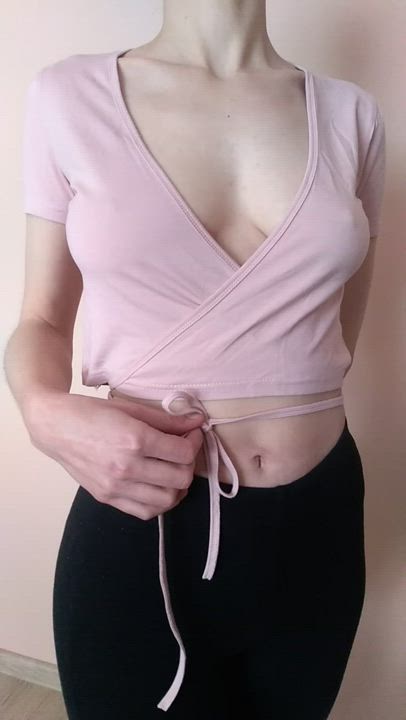 Naughty braless amateur