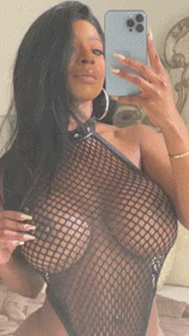 big tits ebony selfie thick clip