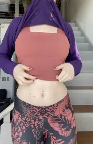 An Itty Bitty Titty drop in my gym clothes ;)
