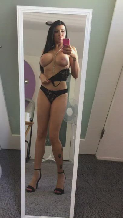 Babe Big Tits Brunette Lingerie Mirror Selfie