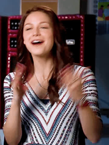 Melissa Benoist when asked where the producers shot their loads.