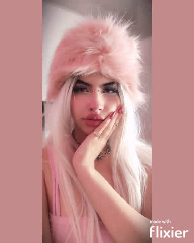 angel princess bear lips lipstick pink clip