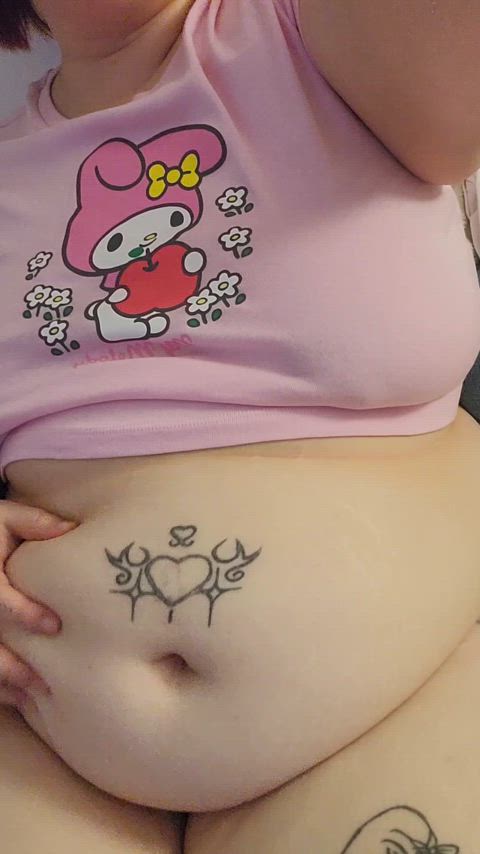bbw belly button big big tits fat pussy feedee ssbbw belly clip