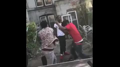 Did Him Dirty: Dude Gets Jumped Then Hit With A Flying Chair Straight To The Dome!