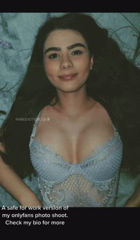 19 years old latina long hair natural tits tease teen tiktok tits titty drop clip