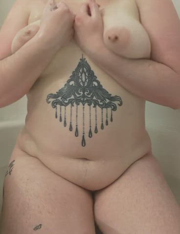 bbw big tits chubby soapy clip