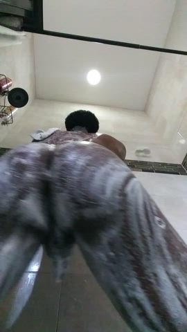 Back Arched Bathroom Big Ass Bubble Butt Fingering Shaking Sissy Twerking clip