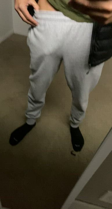 Grey sweats or nothing at all?