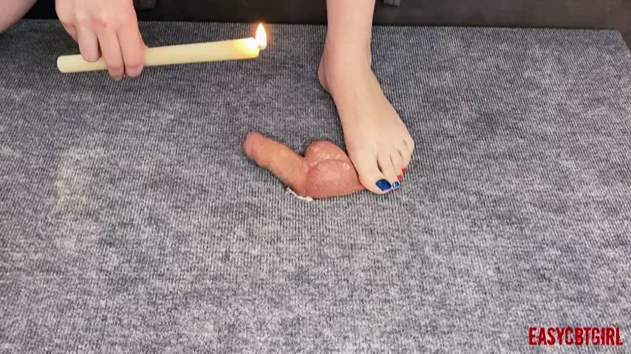 CBT candle wax foot fetish