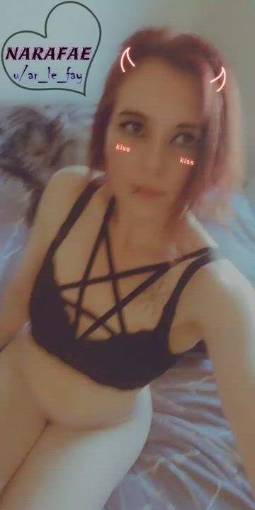 Alt Goth Lingerie Pale Panties Selfie Shaved Pussy Small Tits clip