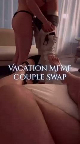 couple cuckold foursome hotwife onlyfans real couple sex swapping swingers clip