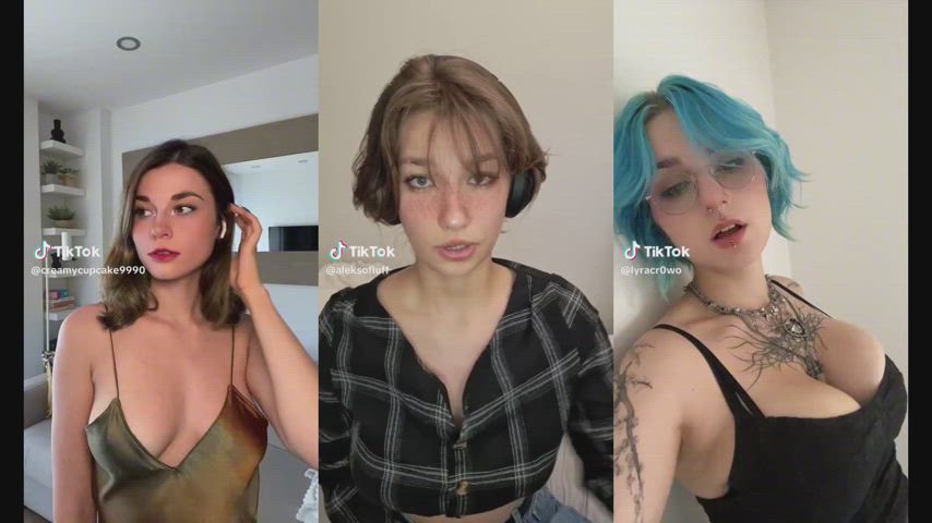 ass babe blowjob compilation natural tits split screen porn teen teens tiktok clip