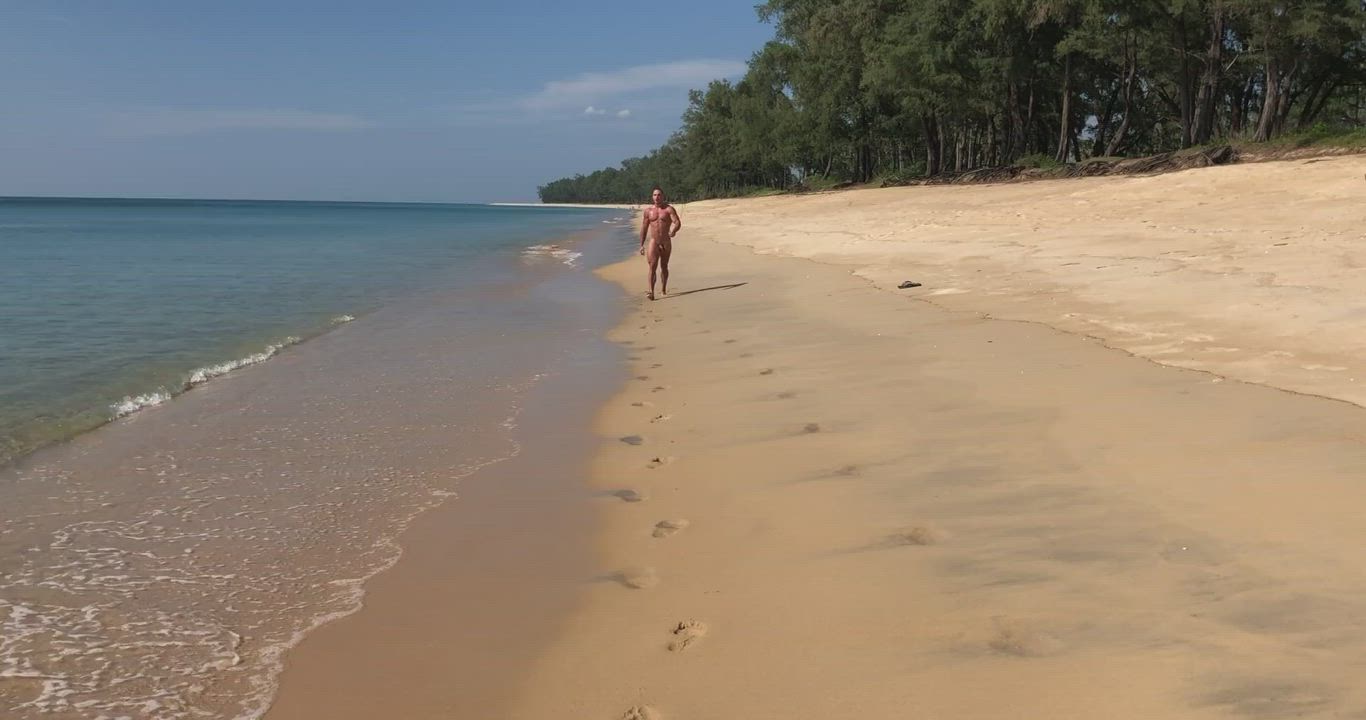 Beach Naked Nude Outdoor Solo Uncut clip