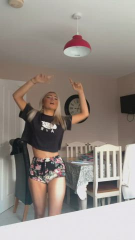 18 years old 60fps barely legal blonde irish slow motion teen tight ass tiktok clip
