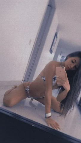 Skinny Bikini Selfie Sensual Teen Legs Small Tits Mirror Latina Porn GIF by lia-tayllor