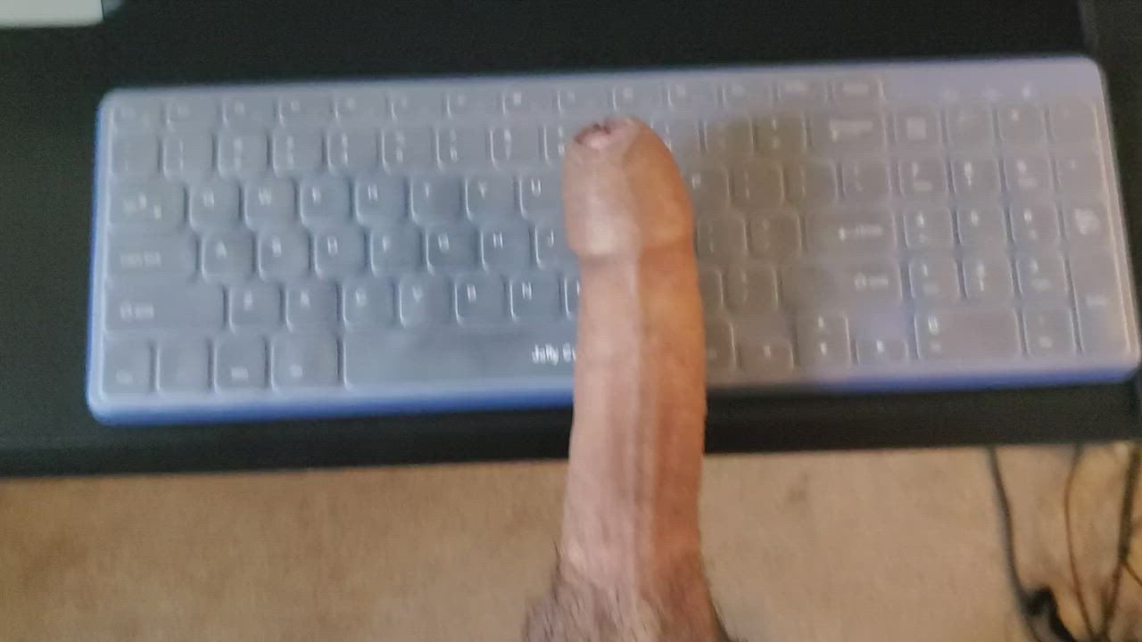 My uncut cock does all the typing for me! Rate my lovely secretary