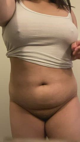 Cum on my tits? or my tummy? 😈