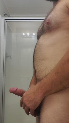 big dick handjob shaved shower clip