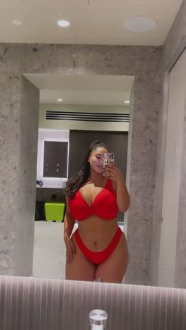 Bikini Boobs Booty Curvy Ebony Selfie Swimsuit Thick TikTok clip
