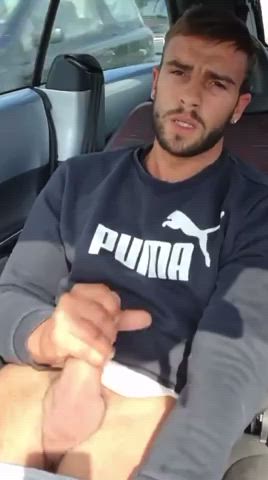 Bro creamed that puma sweat shirt 