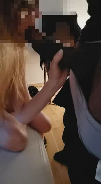Cuckold wife sucking thick bbc for hubby (see pinned post in sub for more)