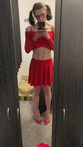 Femboy Pigtails Skirt clip