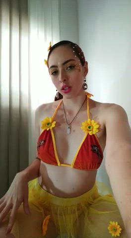 cosplay latina model piercing sensual small tits tattoo webcam clip