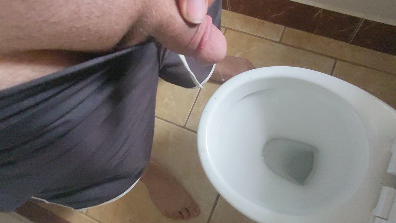 Pissing after edging for an hour