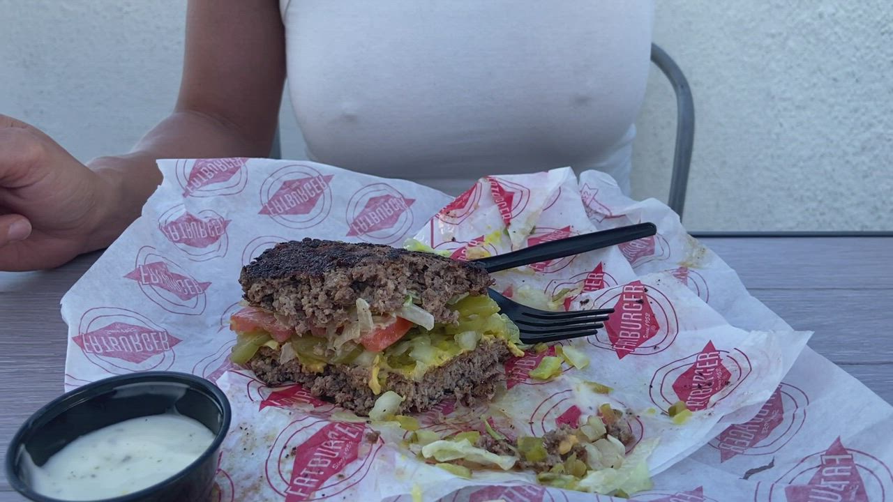 Burgers, boobs and flashing customers. Just a normal Tuesday.