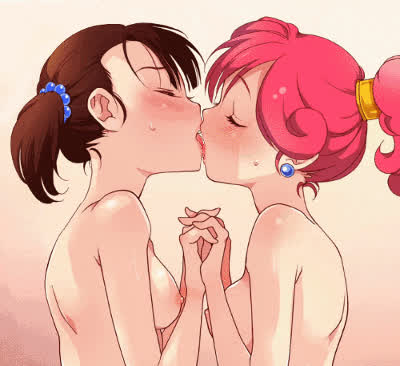 Cute Hentai Kissing Nude Small Tits Tits clip