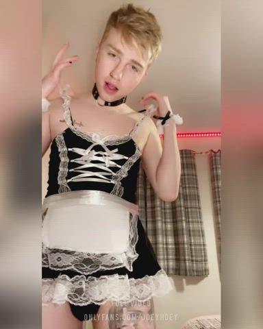 slutty femboy maid, comment if you wanna see the full video?