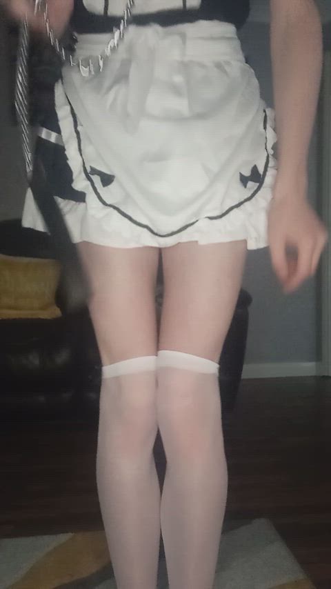amateur cock cosplay cute femboy horny maid scottish thigh highs trans fansly-uk