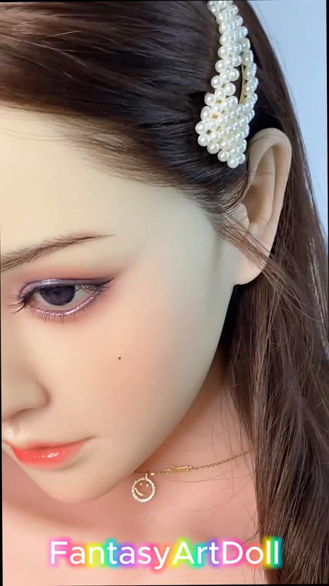 Asian Cute Sex doll Silicone head with tpe body