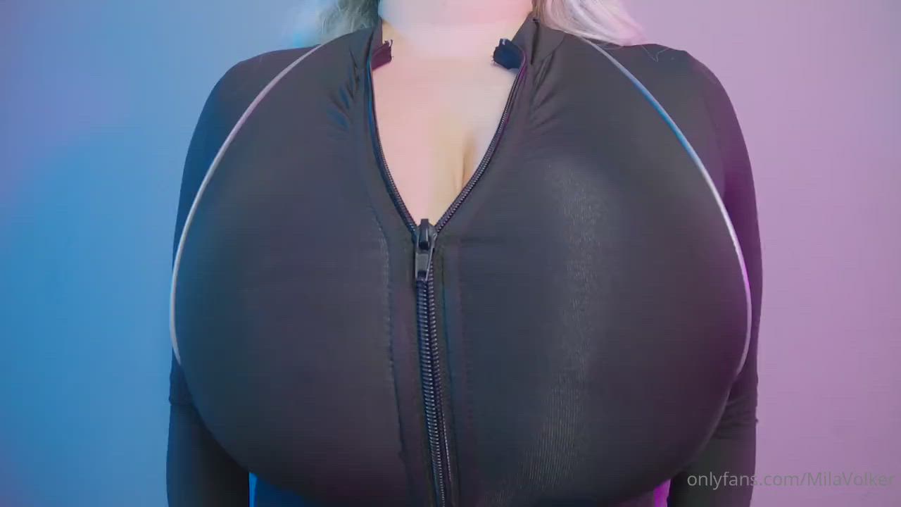 Big Tits Blonde Nipple Clamps clip
