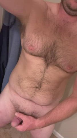 big dick chubby dad male masturbation masturbating clip