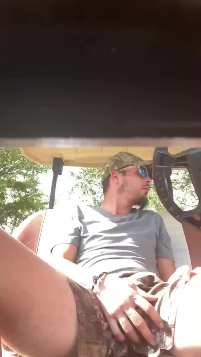 On the golf cart