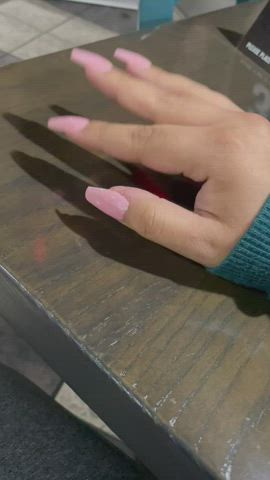 fetish nails pink clip