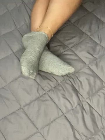 Removing my smelly socks after a 3 hour gym session 🥵