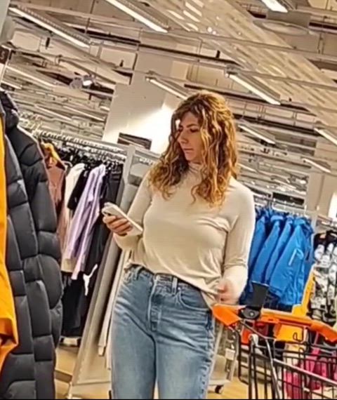 Mommy got caught watching my bulge in a store