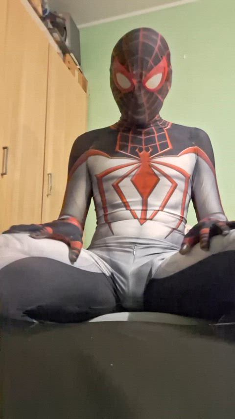 Spider-Man feeling very horny today