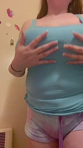 Big tits, small shirt