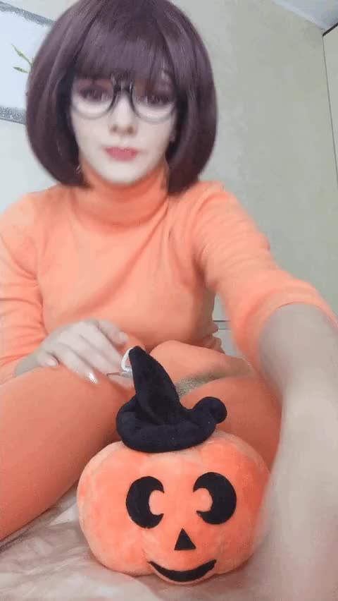 (160177) One more little Velma gif, this time with socks on! ~ Lewd Velma by Evenink_cosplay