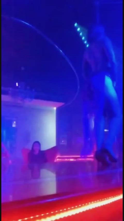 pole dance dancing blue strip striptease stripper clip